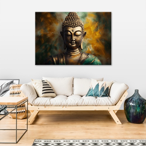 Obraz na plátně, padající listy buddhy