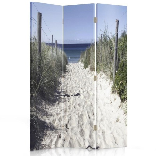 Ozdobný paraván Písečná tráva na mořské pláži