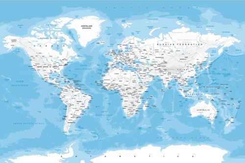 Tapeta jemná mapa světa
