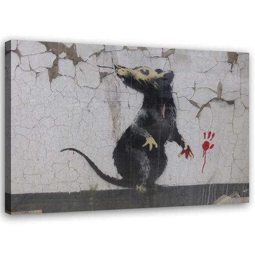 Obraz na plátně Banksy Street Art Rat