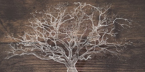 Obraz strom na dřevěném podkladu