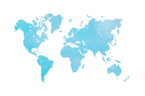 Samolepící tapeta mapa světa v modrém odstínu