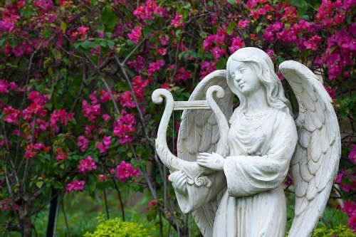 Tapeta anděl hrající na harfu