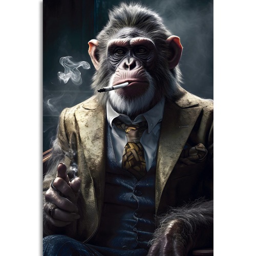 Obraz zvierací gangster opica