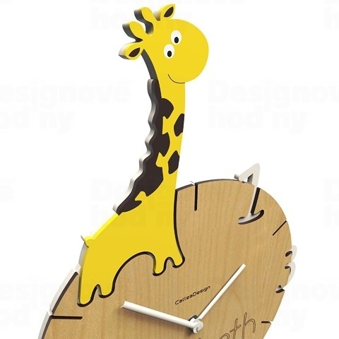 Dětské hodiny CalleaDesign žirafa 42cm