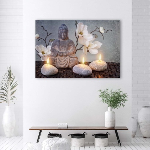 Obraz na plátně Buddha Orchidej Květiny Příroda