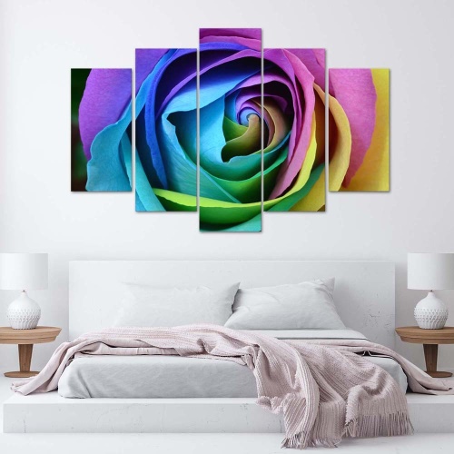 Obraz na plátně pětidílný Rose Flower barevné