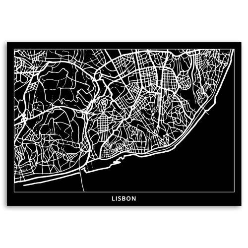 Obraz na plátně Plán města Lisabon
