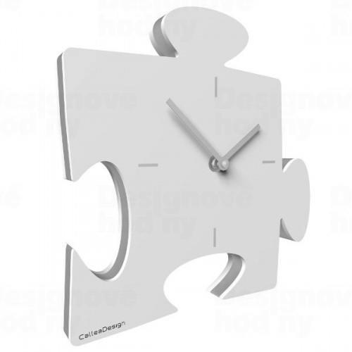 Designové hodiny 55-10-1 CalleaDesign Puzzle clock 23cm (více barevných variant)  Dýha bělený dub - 81