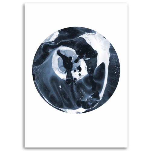 Obraz na plátně Abstraktní kruh modrý