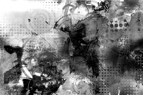 Tapeta abstraktní černobílá malba