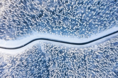 Fototapeta pohled na zimní krajinu