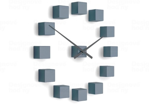 Designové nástěnné nalepovací hodiny Future Time FT3000GY Cubic light grey