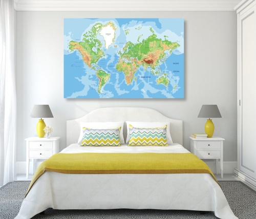 Obraz klasická mapa světa