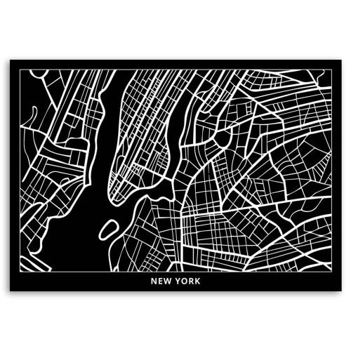 Obraz na plátně Mapa města New York