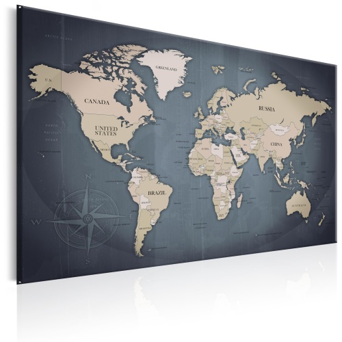 Obraz - World Map: Shades of Grey