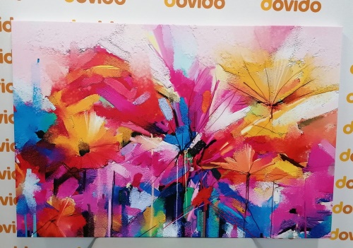 Obraz abstraktní barevné květy