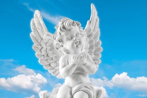 Obraz pečlivý andílek na nebi