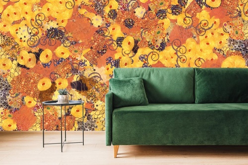 Samolepící tapeta abstrakce inspirovaná G. Klimtem