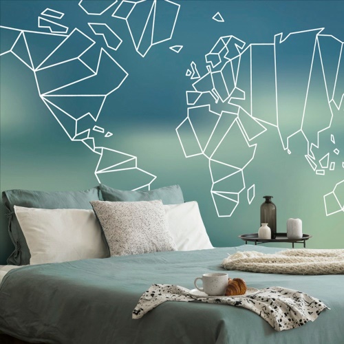 Samolepící tapeta stylizovaná mapa světa