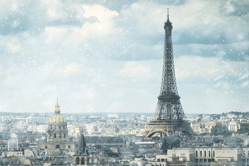 Obraz zimní Paříž
