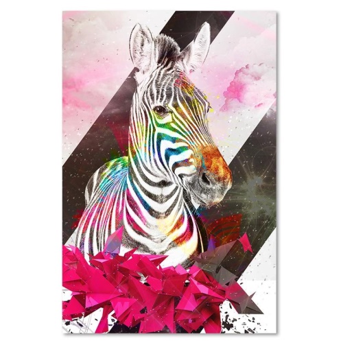 Obraz na plátně Zebra Abstraktní barevné