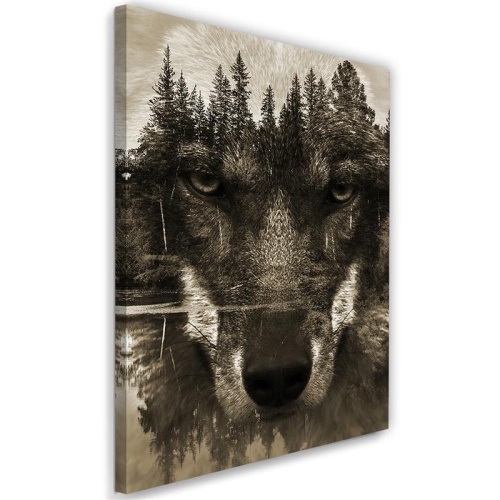 Obraz na plátně Vlk Černá zvířata