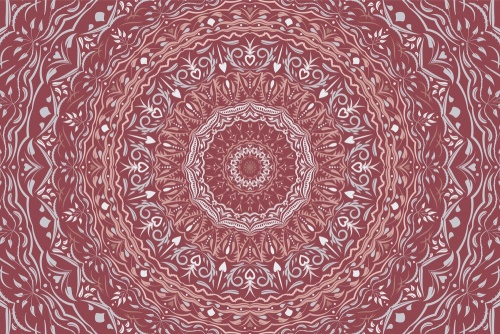 Samolepící tapeta Mandala ve vintage stylu v růžovém odstínu