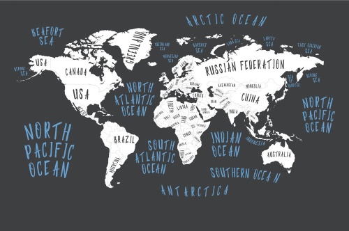Tapeta moderní mapa světa