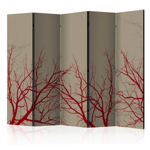 Paraván - Red-hot branches II [Room Dividers]