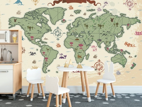Samolepící tapeta originální mapa světa