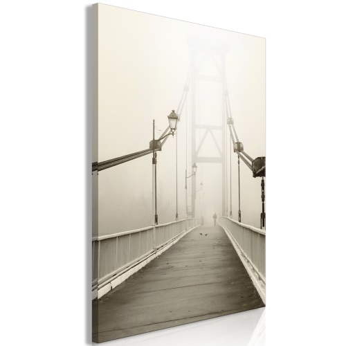 Obraz - Bridge in the Fog (1 Part) Vertical