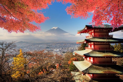 Samolepící fototapeta podzim v Japonsku