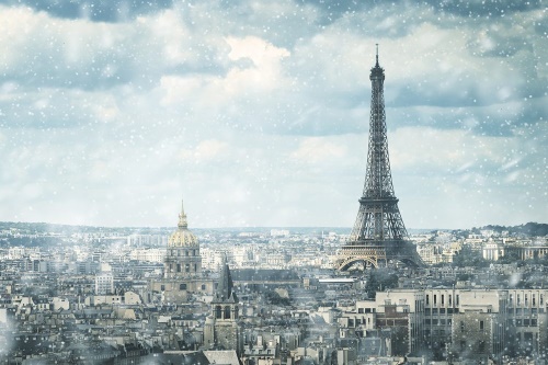 Tapeta zimní Paříž