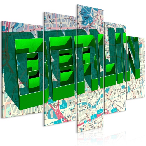Obraz - Green Berlin (5 Parts) Wide
