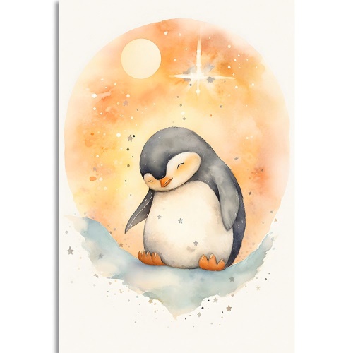 Obraz zasněný tučňáček