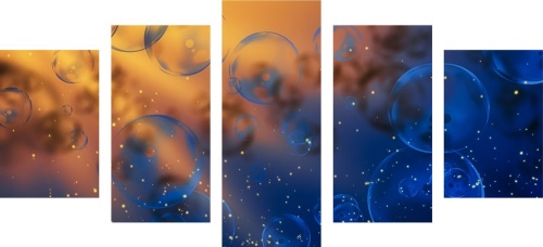 5-dílný obraz kouzelné bubliny