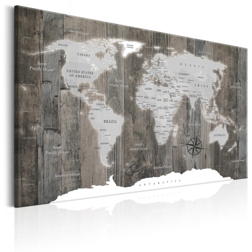 Obraz - World Map: Wooden World
