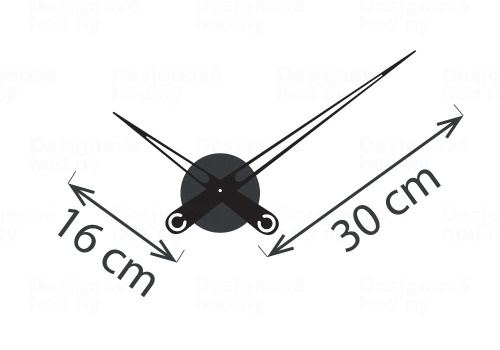 Designové nástěnné hodiny Future Time FT9650CH Hands chrome 60cm