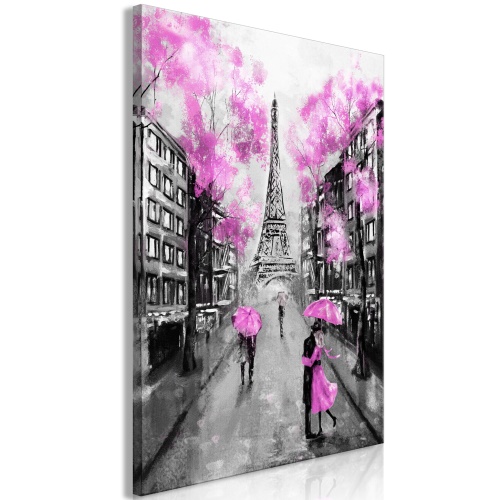 Obraz - Paris Rendez-Vous (1 Part) Vertical Pink