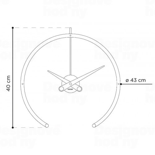 Designové stolní hodiny Nomon Omega Gold 43cm