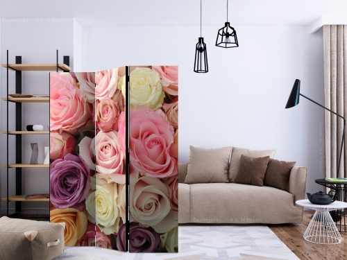 Paraván - Pastel roses [Room Dividers]