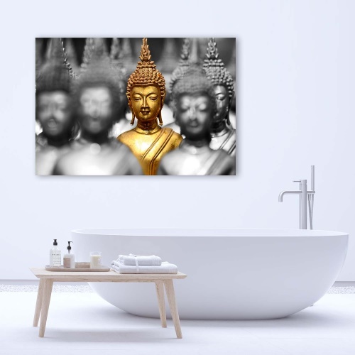 Obraz na plátně Gold Buddha Zen Spa