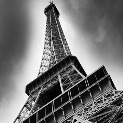 Ozdobný paraván Eiffelova věž B&amp;W