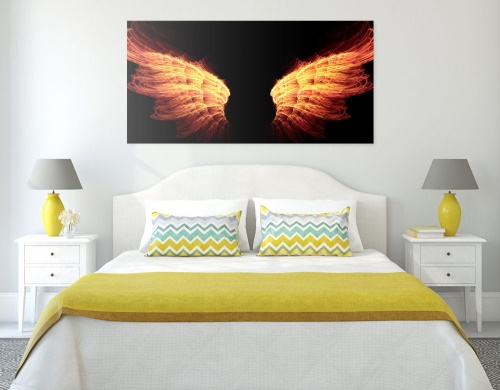 Obraz ohnivé andělské křídla