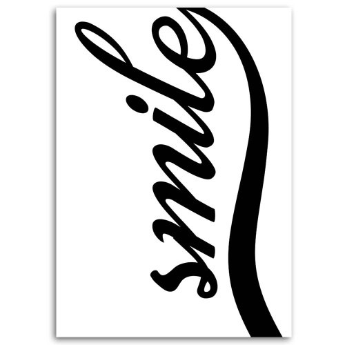 Obraz na plátně Písmo Smile Typografie