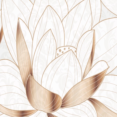 Ozdobný paraván Lotosový květ hnědý