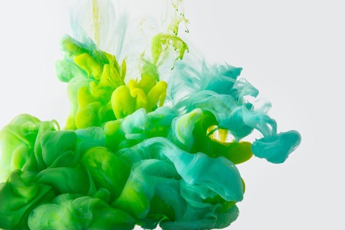 Samolepící tapeta inkoust v zelených odstínech