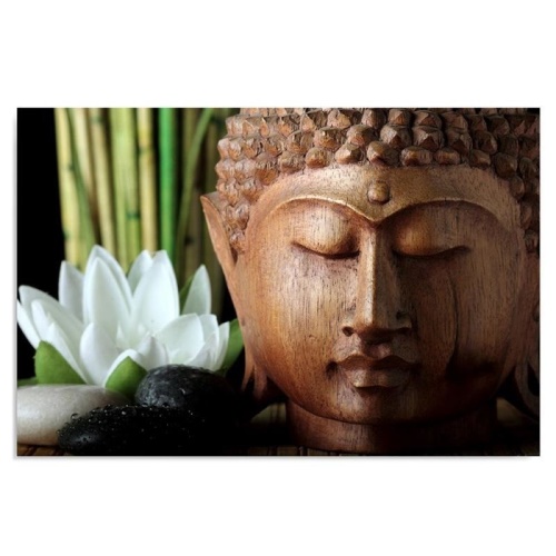Obraz na plátně Buddha Bamboo Zen Flower