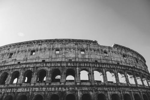 Tapeta Římské koloseum v černobílém